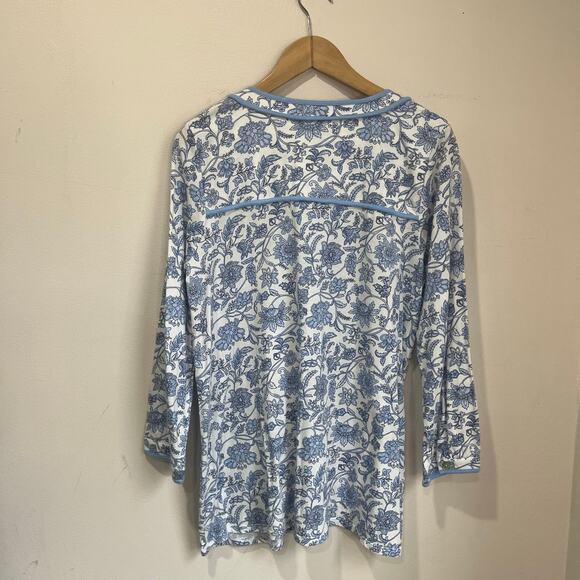 J. Jill Cotton Tencel Modal Soft Touch Knit Top Long Sleeve Sz M Tall - Picture 3 of 9